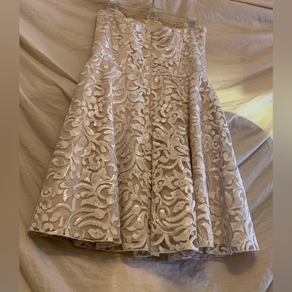 ✨💥⚡️ A Drea Champagne Shimmer Ivory and Beige Sequin Homecoming NWOT - Picture 5 of 13
